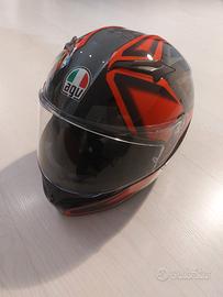 CASCO AGV K3 NERO ROSSO