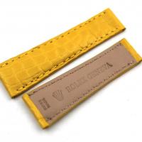 Rolex Cinturino Vera Pelle Coccodrillo Giallo 20mm