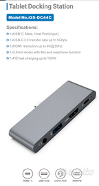 Tablet Docking Station USB-C – HDMI 4K