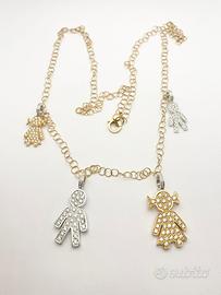 COLLANA oro18kt diamanti naturali( Ponte)