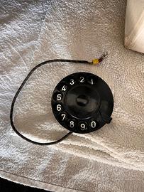 disco telefonico vintage in bachelite nera