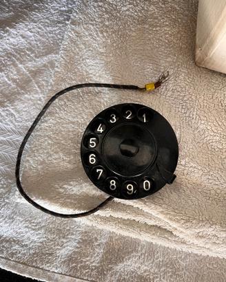 disco telefonico vintage in bachelite nera