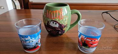 Tazza e 2 bicchieri CARS
