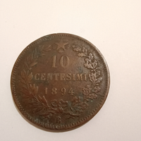 Moneta rara da collezione 10 centesimi del 1894