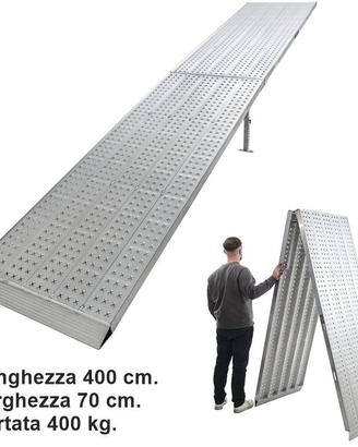 Rampa di carico pieghevole da 4 metri in alluminio