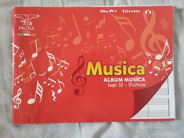 Album Musica Pigna - Quaderno Pentagrammato Scuola