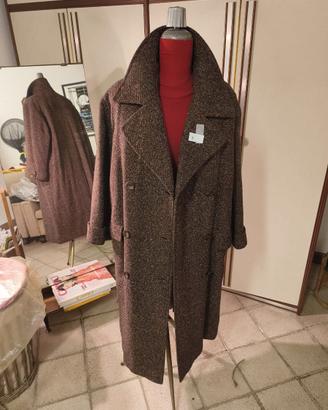 Cappotto donna lana marrone sartoriale XXXL