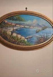 Quadro singolo  con cornice ovale 