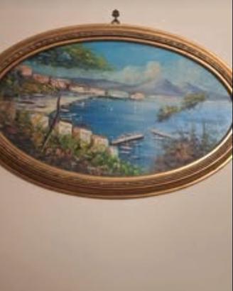 Quadro singolo  con cornice ovale 