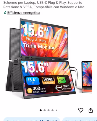 Estensore triplo monitor