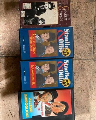 Lotto VHS Vintage Stanlio & Ollio+ Charlie Chaplin