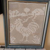 Quadro realizzato ad uncinetto misure larghezza cm