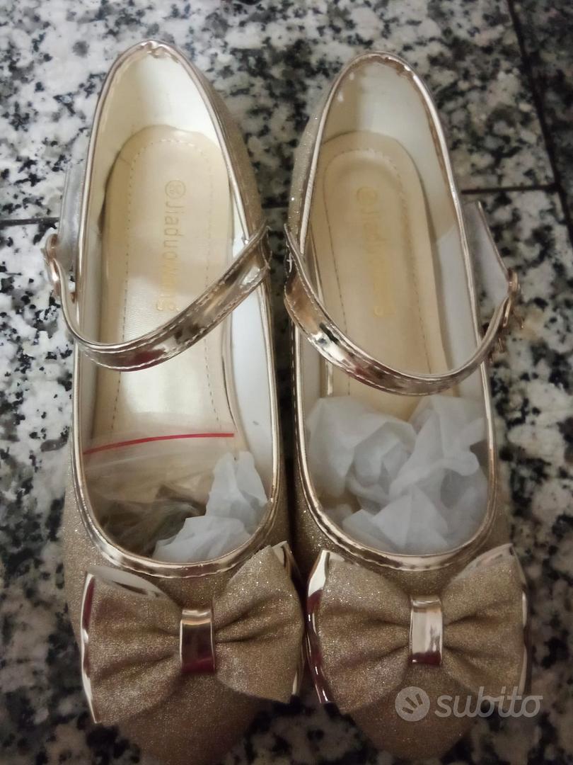 Scarpe dorate per bambina con glitter taglia 38 Abbigliamento e Accessori In vendita a Catania