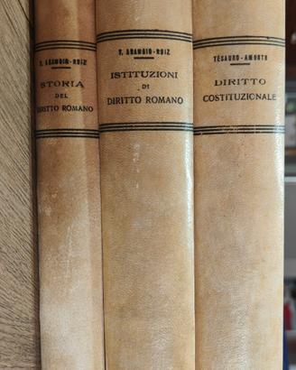 Tre manuali giuridici storici di Arangio Ruiz