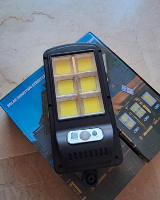 3 pcs faretto lampione stradale fotovoltaico led 