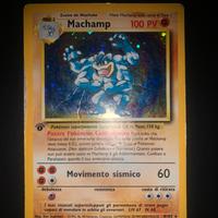 Carta pokemon Machamp 1 Ed ita Holo set base 8/102