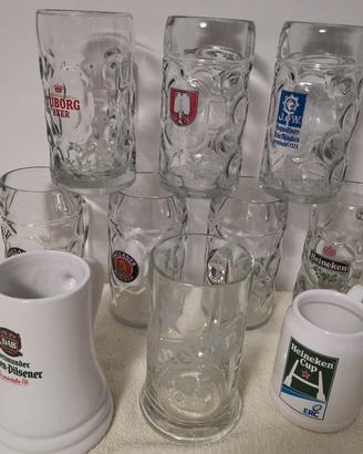 6 BOCCALI BIRRA VETRO PORCELLANA 