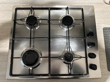 Piano cottura a gas 4 fuochi  60cm acciaio inox