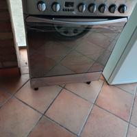 frigo più cucina gas acciaio