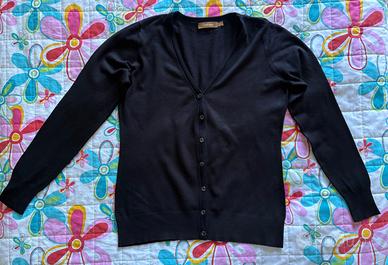 maglione nero conbipel tg m