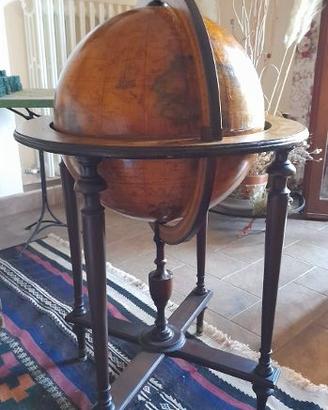 Mappamondo mobile bar in legno ciliegio