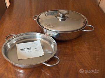 Set due pentole vintage Kocchin- acciaio 18/10