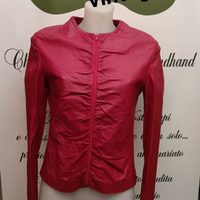 GIACCA GIUBBINO VERA PELLE rosso VINTAGE