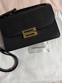 Borsa tracolla in pelle nera originale VICTORIA B