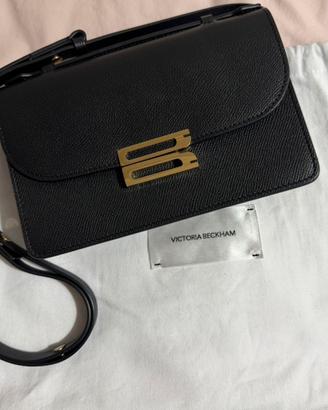 Borsa tracolla in pelle nera originale VICTORIA B