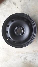 4 cerchi ferro neri r15 originali fiat