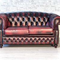 Divano Chesterfield inglese in pelle