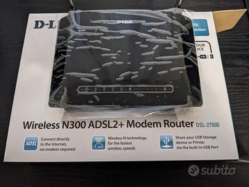 Modem Router ADSL 2+ D-Link DSL2750B - Usato