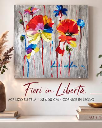 Quadro Floreale Moderno 50x50cm