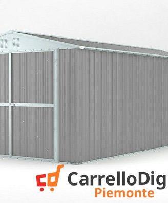 Box garage auto in Acciaio 327x611cm grigio chiaro
