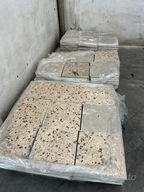 Piastrelle 40x40 graniglia anni 60 marrone crema