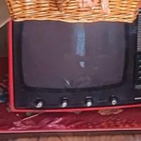 Tv bianco e nero vintage siemens elettra rosso