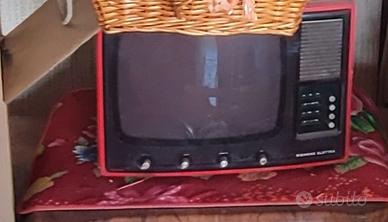 Tv bianco e nero vintage siemens elettra rosso