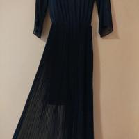 vestitino elegante Trussardi blu a velo sotto plis