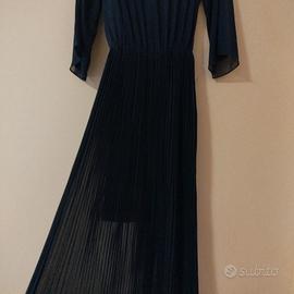 vestitino elegante Trussardi blu a velo sotto plis