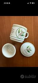 Set tazza porcellana con infusore