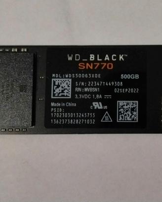 Ssd M.2 NVMe WD_Black 500 GB - SN770