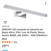 Luce specchio attacco a parete