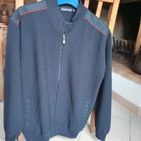 Maglione con cerniera e tasche