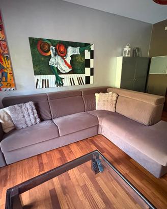 Divano letto 3 posti con chaise-longue