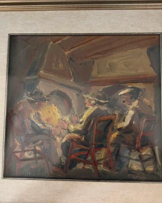 Quadro olio su tavola