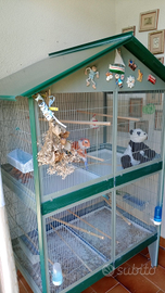 Voliera usata ma come nuova colore verde