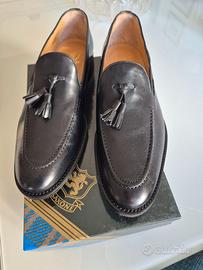 Mocassini uomo Saxone in pelle neri