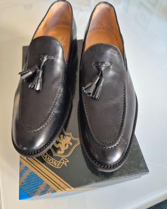 Mocassini uomo Saxone in pelle neri