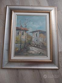 🎨 Quadro a Olio "Boldrini" - Paesaggio Rurale 🎨