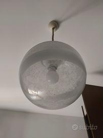 Lampadario anni '70 vetro soffiato